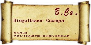 Biegelbauer Csongor névjegykártya