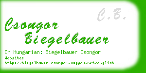 csongor biegelbauer business card